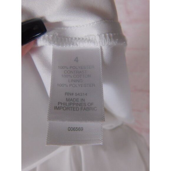 Bisou Bisou White Sleeveless Lace Overlay Dress Size 4 Made Of Polyester With Co - Picture 6 of 12